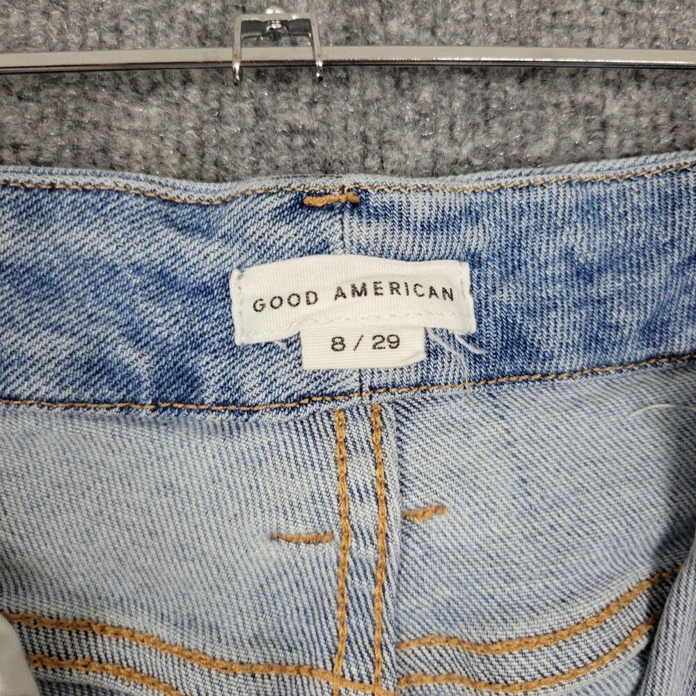 GOOD AMERICAN Good Curve Crossover Skinny Stretch Denim Blue Jeans SIZE 8 / 29 - Picture 9 of 14
